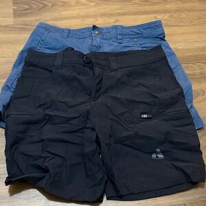 Eddie Bauer Black and Blue Cargo Shorts